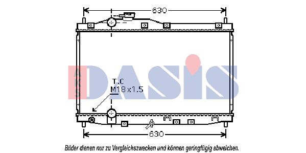 AKS DASIS radiatorius, variklio aušinimas 100032N